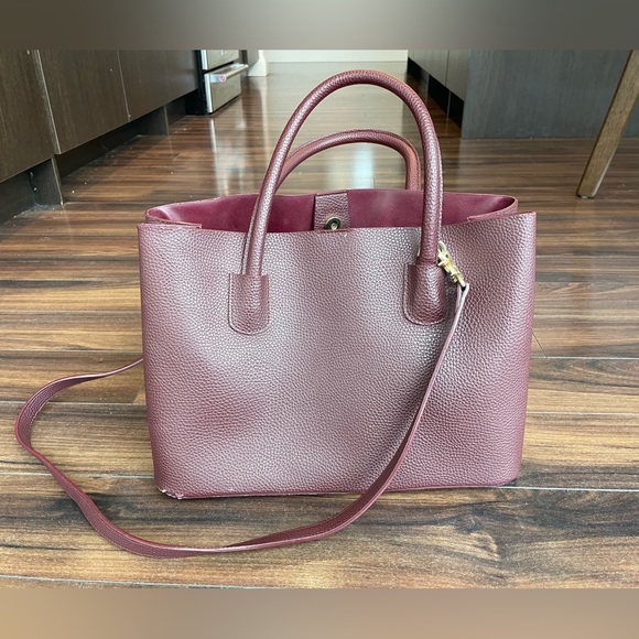 Angela Roi Handbags - Angela Roi Vegan Leather Cher Tote - Bordeaux